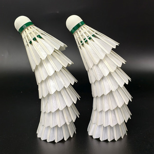 DunRun DR-09 Volants de <span class=keywords><strong>badminton</strong></span> en plumes de canard Cigu blanc pur, durables, pour l'entraînement et les joueurs de club (vente en gros) - Product Image 2