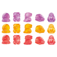 Gemengde dierenvormige gummyberen, dino's, octopussen, pinguïns, vissen, fruit, kauwgom snoepjes, feest snoepjes