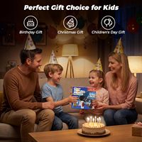 Projecteur de histoires 2026, 4 cartes de films, lecteur audio intégré, 9 sons de sommeil et lumière nocturne galaxie dégradée, cadeau pour enfants