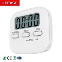 T05 Timer hitung mundur elektronik Digital LCD besar tipis, dengan standar untuk meja