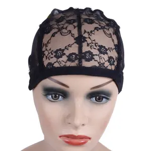 The Black Swiss Lace Hairnet Black Lace Wig Hat with Adjustable Straps Mesh Wig Hat Swiss Lace Snood