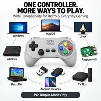 Manette de jeu sans fil rétro Data Frog PC07, double joueur, récepteur USB, manette pour PC, Android, émulateur de jeux classiques