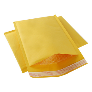 Sac à bulles en papier <span class=keywords><strong>kraft</strong></span> jaune auto-adhésif écologique, enveloppes rembourrées, colis d'expédition, sac d'expédition - Product Image 5