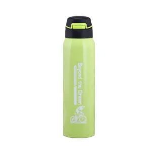 Stainless Steel Thermal Insulation Portable Large Capacity Bicycle Outdoor Water Bottle With Straw Vacuum For Sports