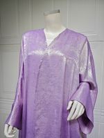 Robes musulmanes modestes de Dubaï Robe abaya traditionnelle ouverte caftan ample pour femmes Robe arabe bronzante brillante à manches longues pour femmes