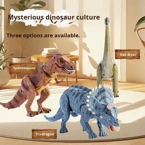 Jouet électrique pour enfants, dinosaure Tyrannosaurus qui marche, avec télécommande en plastique - Jouet RC de simulation - Product Image 3