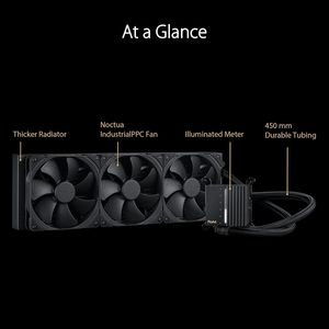 Refroidisseur liquide tout-en-un ProArt LC 420 pour CPU, ventilateur 140 mm 2000 tr/min, roulement à bain d'huile pour refroidissement par eau, dissipateur thermique en cuivre et aluminium pour ordinateur de bureau - Product Image 6