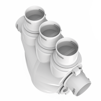 Raccord de tuyau en plastique HVAC pour intérieur, réglable, 1 point, 7, raccord de tuyau PE, séparateur, coude en PVC, raccord de tuyau à 4 voies