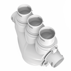 Raccord de tuyau en plastique HVAC pour intérieur, réglable, 1 point, 7, raccord de tuyau PE, séparateur, coude en PVC, raccord de tuyau à 4 voies - Product Image 6