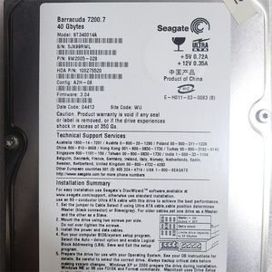 Compatible avec le <span class=keywords><strong>disque</strong></span> <span class=keywords><strong>dur</strong></span> Seagate ST340014A 40G PATA <span class=keywords><strong>IDE</strong></span> 3,5 pouces Parallel <span class=keywords><strong>ATA</strong></span> pour ordinateur de bureau - Product Image 4