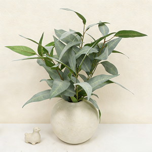Plantes artificielles d'<span class=keywords><strong>eucalyptus</strong></span> <span class=keywords><strong>en</strong></span> <span class=keywords><strong>pot</strong></span> <span class=keywords><strong>en</strong></span> pulpe de papier écologique avec faux sol, <span class=keywords><strong>pour</strong></span> une maison sereine sur les étagères et les rebords de fenêtre - Product Image 3