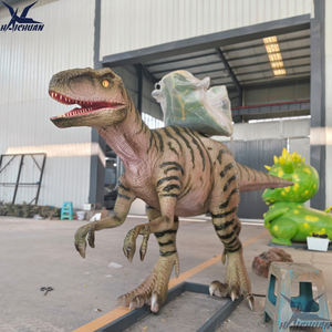 Parque de <span class=keywords><strong>atracciones</strong></span> para adultos, Paseo de dinosaurio mecánico Velociraptor Animatronic Artificial para niños, atracción de paseo - Product Image 5