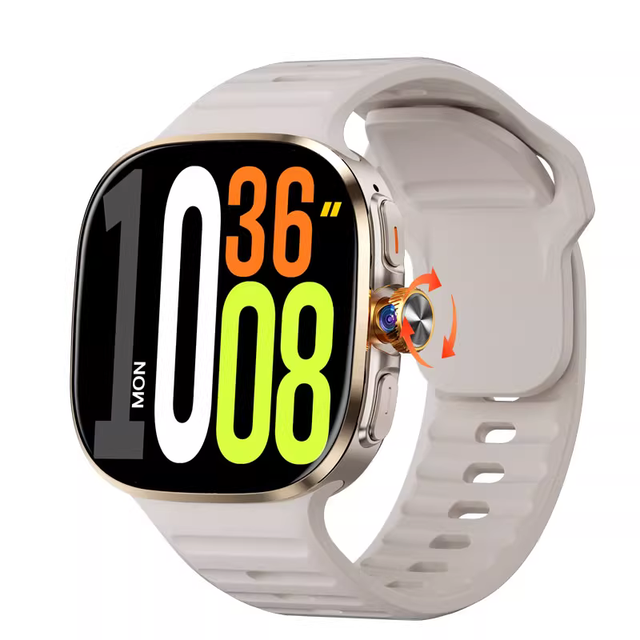 2026 Newest MT110 Android Smart Watch Square Silicone 2.14inch AMOLED Display 4G SIM Card BT/WiFi GPS NFC Video Chat Health