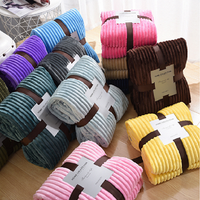 Couverture polaire en flanelle tricotée sherpa 100% polyester corail, vente en gros