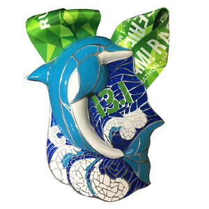 Medallas Deportivas de Alta Calidad en Metal 3D con Diseño de Delfín, Medallas de Carrera, Medallas Personalizadas - Product Image 1