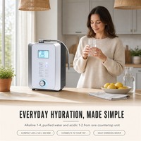 Ioniseur d'eau de comptoir EHM-859B, ioniseur d'eau alcaline de bureau, machine d'électrolyse d'eau riche en hydrogène pour la maison, l'hôtel, le bureau