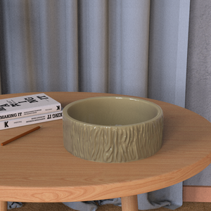 Großhandel OEM Maßgefertigte Strukturierte Keramik-Hundenäpfe, Robuste Katzenfutterschale, Haustier-Kork-Futter- und Wassernapf, Keramik-Hundenäpfe für Kleine und Mittlere Hunde - Product Image 4