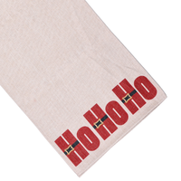 Chemin de table de Noël Ho Ho Ho beige naturel pour dîner de fête, cheminée, cuisine, fête, décoration en gros