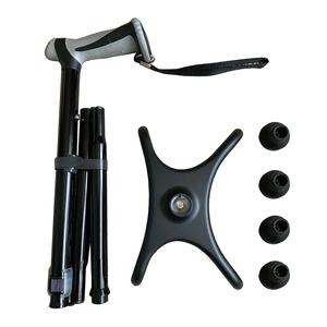 Bastone da passeggio pieghevole pieghevole per maggiore equilibrio e stabilità regolabile pieghevole per adulti anziani destri o mancini - Product Image 4