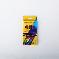 Ensemble de crayons de cire personnalisés pour enfants Crayons de cire au prix de gros paquet de boîte au détail 6 couleurs professionnel
