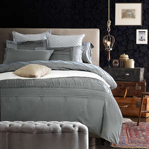 Parure de lit de luxe 4 pièces en coton écologique – Housse de couette et taies d'oreiller vertes pour lits Queen/King – Collection été - Product Image 6