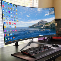 Mayorista Directo de Fábrica, Monitor LED Curvo de Escritorio de 23.8 / 24 / 27 Pulgadas, 60Hz-165Hz, Pantalla IPS para PC, Monitor LCD para Computadora, 1080P