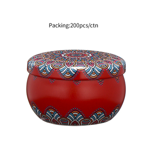 Feste di <span class=keywords><strong>natale</strong></span> Mini barattoli di cera di candela possono per contenitore regalo scatola di latta candele profumo di metallo di lusso con coperchi vuoti di casa - Product Image 4