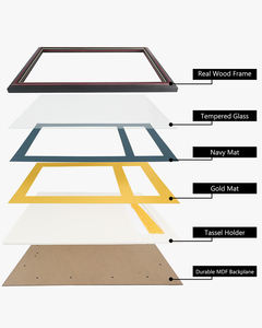 批发环保A4大学毕业文凭流苏框架木质证书框架带流苏 - Product Image 6