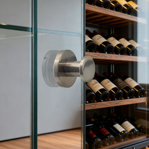 Квадратная стеклянная дверная ручка из нержавеющей стали, ручка для душевой комнаты, двухсторонний дверной ручки для ванной комнаты - Product Image 6