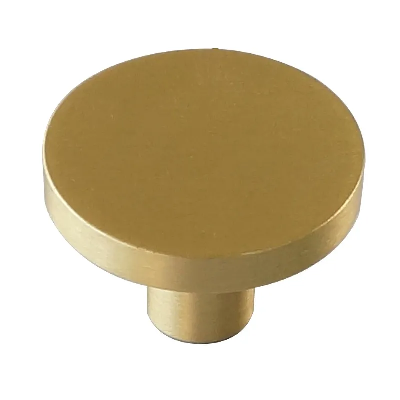 FREE SAMPLE Simple circular brass drawer door of cupboard of puckering handle golden button little shake hand handle