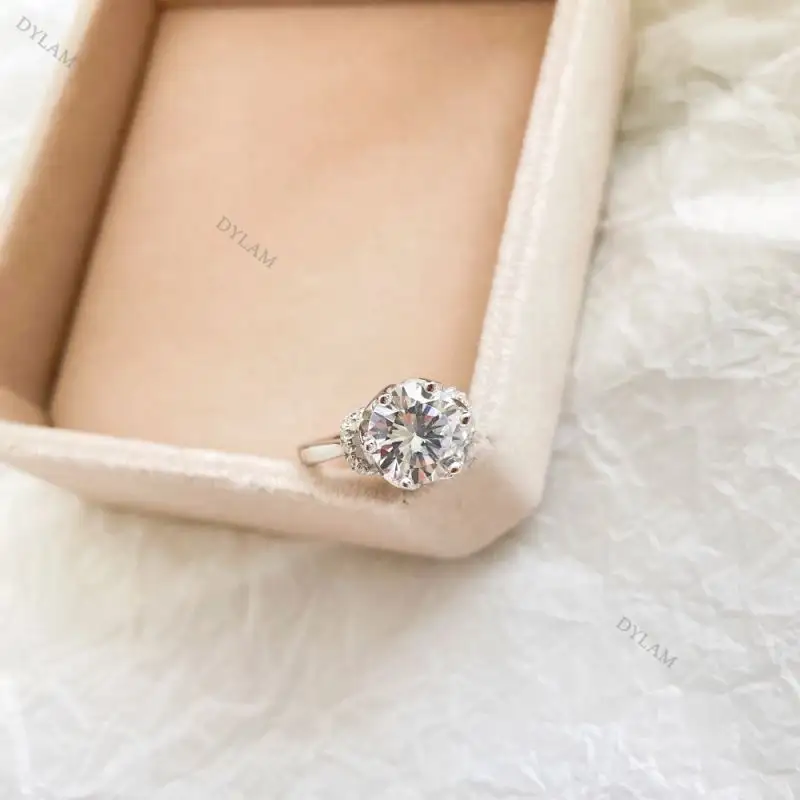 Dylam stolz auf die Ewigkeit Ringe schöne Hochzeit für ihre echte Silber Diamant Jubiläum Paar Ring Design Frauen billige Verlobung