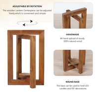 Lanternes en bois pliables rustiques marron de haute qualité, durables et polyvalentes, best-sellers pour les centres de table de mariage et la décoration de table