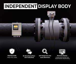 0.5% 4-20ma DN80 2インチ電磁式リモートタイプスラリー冷水電磁流量計 - Product Image 5