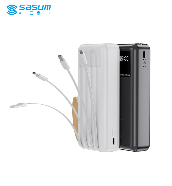 SASUM Q298 Hot Sale OEM Mobile Phone Charging Portable Charger Power Bank Station Power Banks 4 Charging Cables
