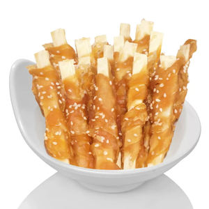 Хит продаж, сухие собачьи закуски с высоким содержанием белка и низким содержанием жира, курица с треской и кунжутом, полезный корм для домашних животных из сырого мяса - Product Image 3