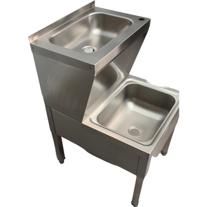 Fregadero de cocina comercial escalonado de acero inoxidable personalizado Victory Kitchen con orificios de drenaje para hoteles, restaurantes, laboratorios - Product Image 5