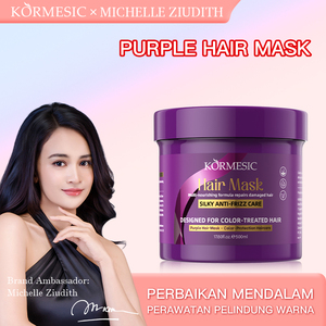 Masque capillaire à la glycérine KORMESIC certifié Bpom 500ml, hydratant, réparateur, soyeux, anti-frisottis, conçu pour les cheveux colorés - Product Image 2