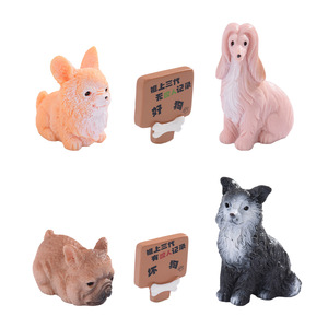 Miniature Dog Figurines 3.9in Matte Finish Indoor Decor For Living Room Desktop <b>Display</b> - Product Image 5