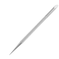 Nouvel ensemble de manucure en acier inoxydable à double extrémité avec repousse-cuticules à tête biseautée et outil de nail art