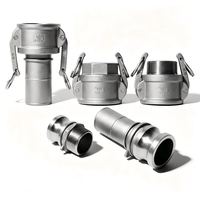 Raccords de tuyaux d'incendie à connexion rapide en acier inoxydable 304/316L, à tête hexagonale, à bride NPT, de type B à serrage rapide, sablés