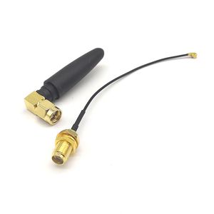 Antena Tri-Banda GSM//2.4GHz WiFi - 5cm Corta, SMA de Ángulo Recto (Conector Macho/Receptáculo Hembra) para Mini Routers y Dispositivos IoT - Product Image 2