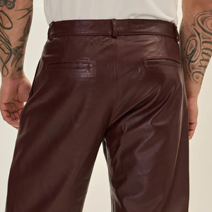 <b>Top</b> Quality Wholesale Custom Cheap Price Men Customized Leather Shorts Latest Design Men Leather Shorts in Wholesale Price - Product Image 6