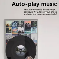 Étiquette autocollante NFC Ntag215, 13.56MHz, ISO14443A, étiquette RFID auto-adhésive, carte électronique NFC ronde programmable pour jeu, 50/100 pièces