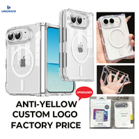 Coque Duo pour iPhone 18 Fold Due, design original anti-jaunissement, acrylique transparent TPU, luxe, vente en gros, coque de téléphone magnétique transparente