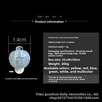 Luces Decorativas LED Multicolor Brillantes para Globos Festivos, 8 Colores, para Niños de 7 a 14 Años, Éxito de Ventas Transfronterizo