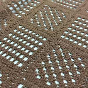 Tissu en <span class=keywords><strong>crochet</strong></span> respirant 70% polyester 30% coton, tricot ajouré, grand motif à carreaux, dentelle en <span class=keywords><strong>crochet</strong></span> TC pour robe pull - Product Image 2