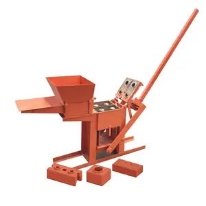 Machines de fabrication de briques à faible coût du marché Petite machine de fabrication de briques à emboîtement manuelle en ciment/argile fabriquée en Chine