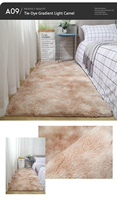 Tapis Shaggy Décoratif Doux en Fausse Fourrure Tie Dye pour Chambre Salon Antidérapant Facile à Nettoyer