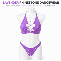 Vêtements de danse exotiques élégants en maille ornée de strass scintillants avec bretelles amovibles pour la danse sur barre