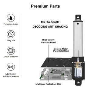 Attuatore Lineare Elettrico Mini 12V, Corsa 10-200MM, Impermeabile, Micro Attuatore Elettrico Lineare per Domotica - Product Image 5